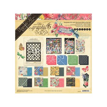 GRAPHIC 45 GRAPHIC 45 FLUTTER KEEPSAKE KIT WITH EXCLUSIVE METAL DIE