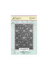 LISA HORTON CRAFTS LISA HORTON CRAFTS A YEAR IN BLOOM LIMITED EDITION A6 3D EMBOSSING FOLDER JANUARY - CROCUS