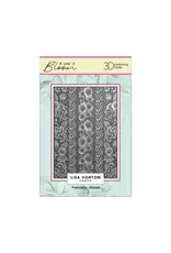 LISA HORTON CRAFTS LISA HORTON CRAFTS A YEAR IN BLOOM LIMITED EDITION A6 3D EMBOSSING FOLDER FEBRUARY - VIOLETS
