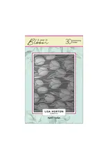 LISA HORTON CRAFTS LISA HORTON CRAFTS A YEAR IN BLOOM LIMITED EDITION A6 3D EMBOSSING FOLDER APRIL - TULIPS