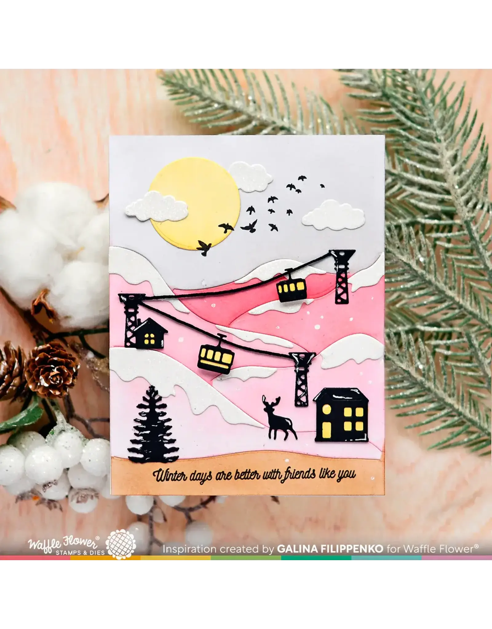 WAFFLE FLOWER WAFFLE FLOWER WINTER VIEW ELEMENTS DIE SET