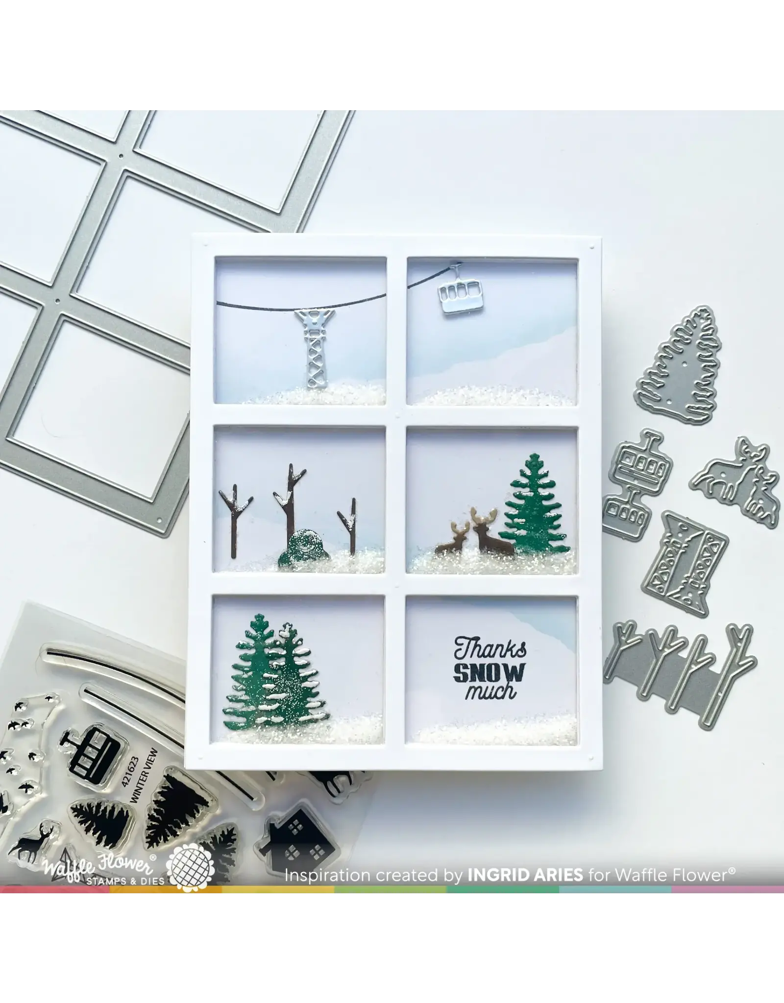 WAFFLE FLOWER WAFFLE FLOWER WINTER VIEW ELEMENTS DIE SET