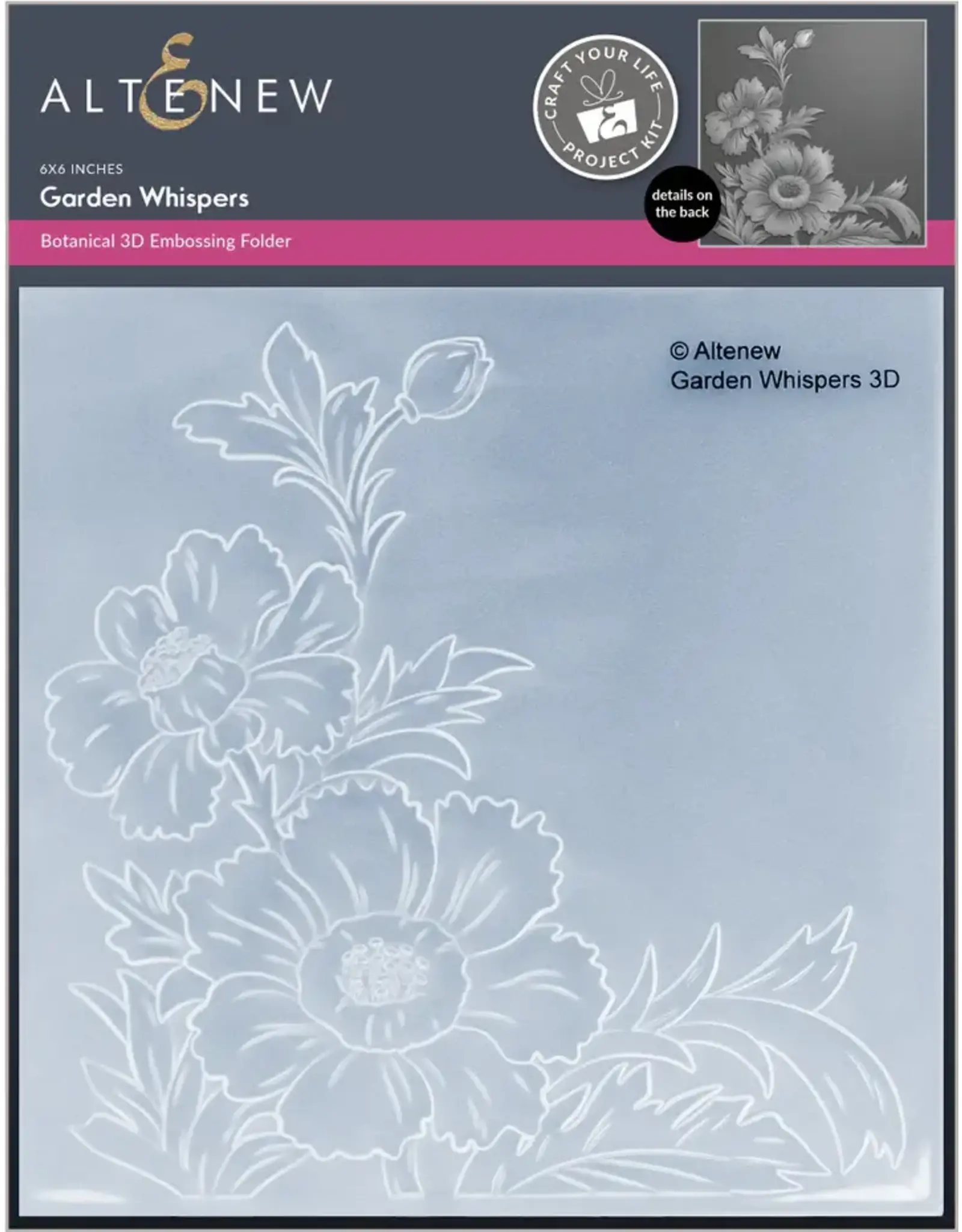 ALTENEW ALTENEW SERENE GARDEN 3D EMBOSSING FOLDER