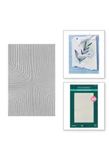 SPELLBINDERS SPELLBINDERS DINA WAKLEY MODERN BOTANICALS COLLECTION LINED CORNERS 3D EMBOSSING FOLDER