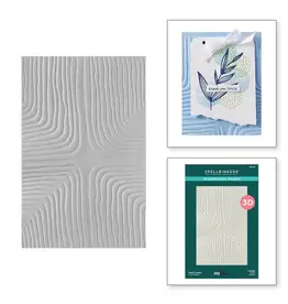 SPELLBINDERS SPELLBINDERS DINA WAKLEY MODERN BOTANICALS COLLECTION LINED CORNERS 3D EMBOSSING FOLDER