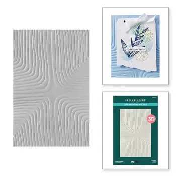 SPELLBINDERS SPELLBINDERS DINA WAKLEY MODERN BOTANICALS COLLECTION LINED CORNERS 3D EMBOSSING FOLDER