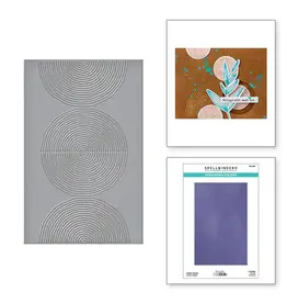 SPELLBINDERS SPELLBINDERS DINA WAKLEY MODERN BOTANICALS COLLECTION LINED CIRCLES EMBOSSING FOLDER