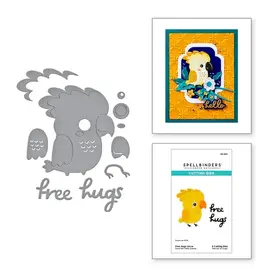 SPELLBINDERS SPELLBINDERS CHEERFUL CHIRPS COLLECTION FREE HUGS OSCAR DIE SET