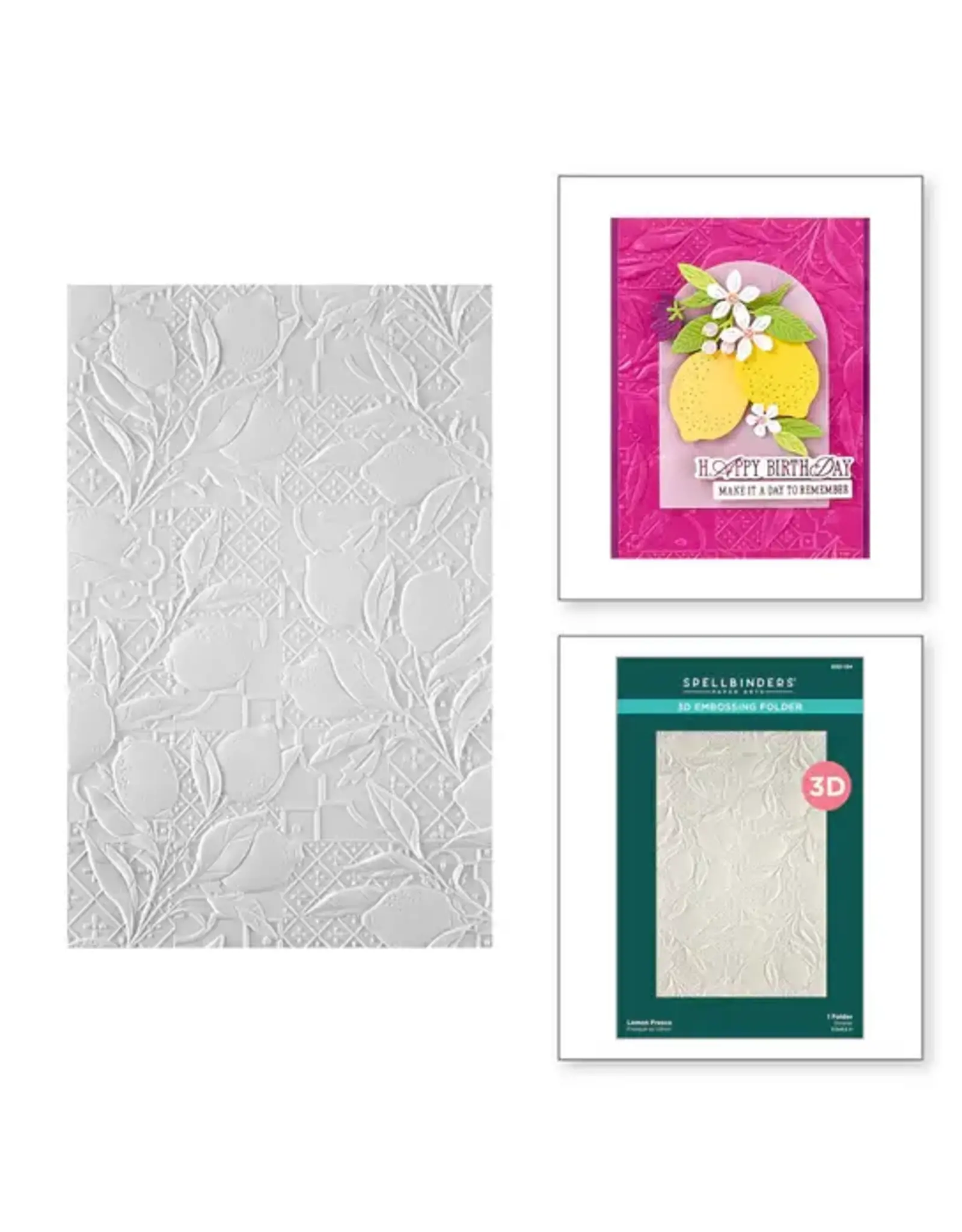 SPELLBINDERS SPELLBINDERS DOLCE VITA COLLECTION LEMON FRESCO 3D EMBOSSING FOLDER