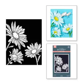SPELLBINDERS SPELLBINDERS BETTERPRESS YANA SMAKULA YANA'S DAISIES COLLECTION DAISY TRIO PRESS PLATE