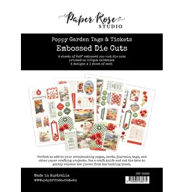 PAPER ROSE PAPER ROSE POPPY GARDEN TAGS & TICKETS EMBOSSED DIE CUTS