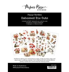 PAPER ROSE PAPER ROSE POPPY GARDEN EMBOSSED DIE CUTS
