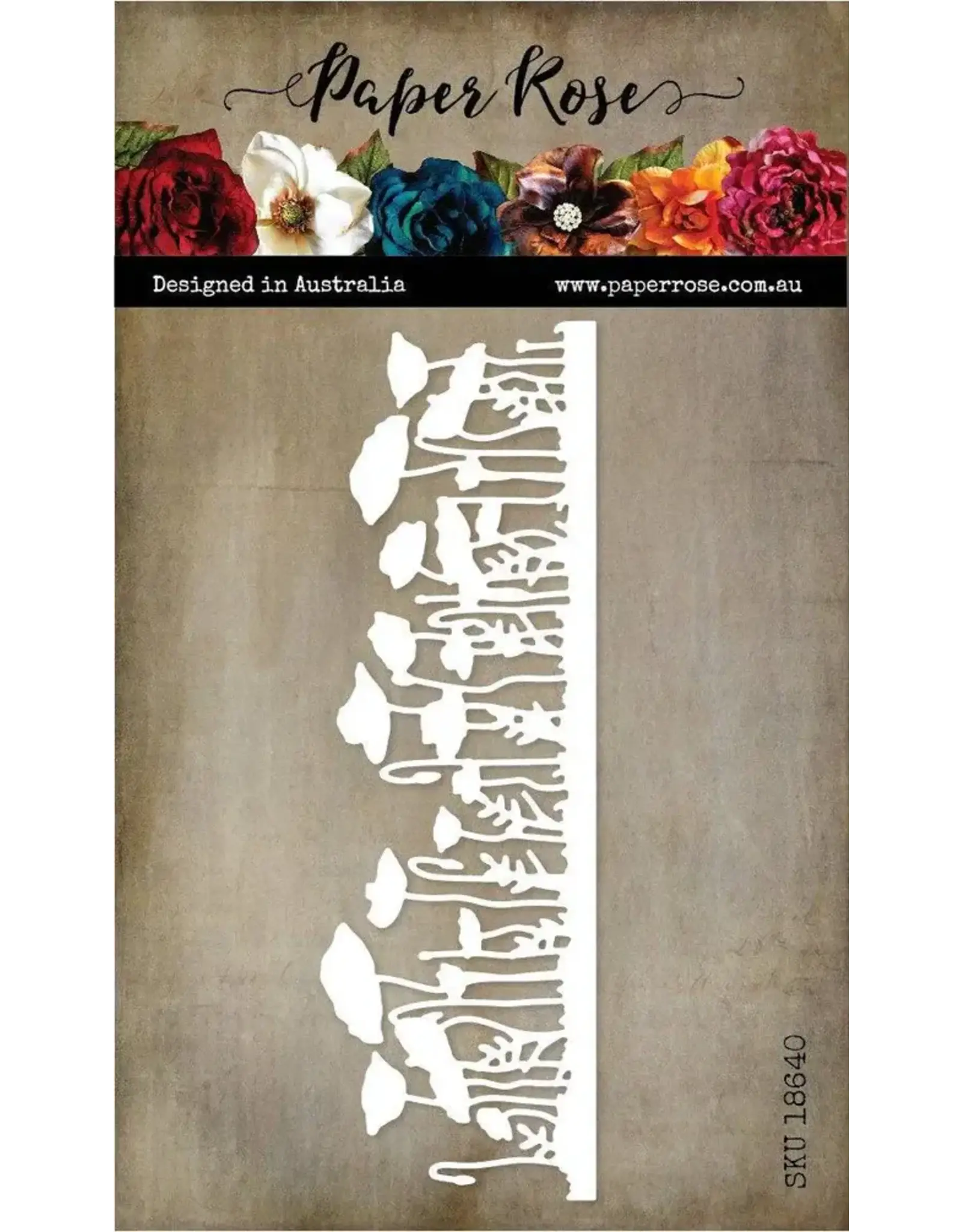 PAPER ROSE PAPER ROSE POPPY FIELD BORDER DIE