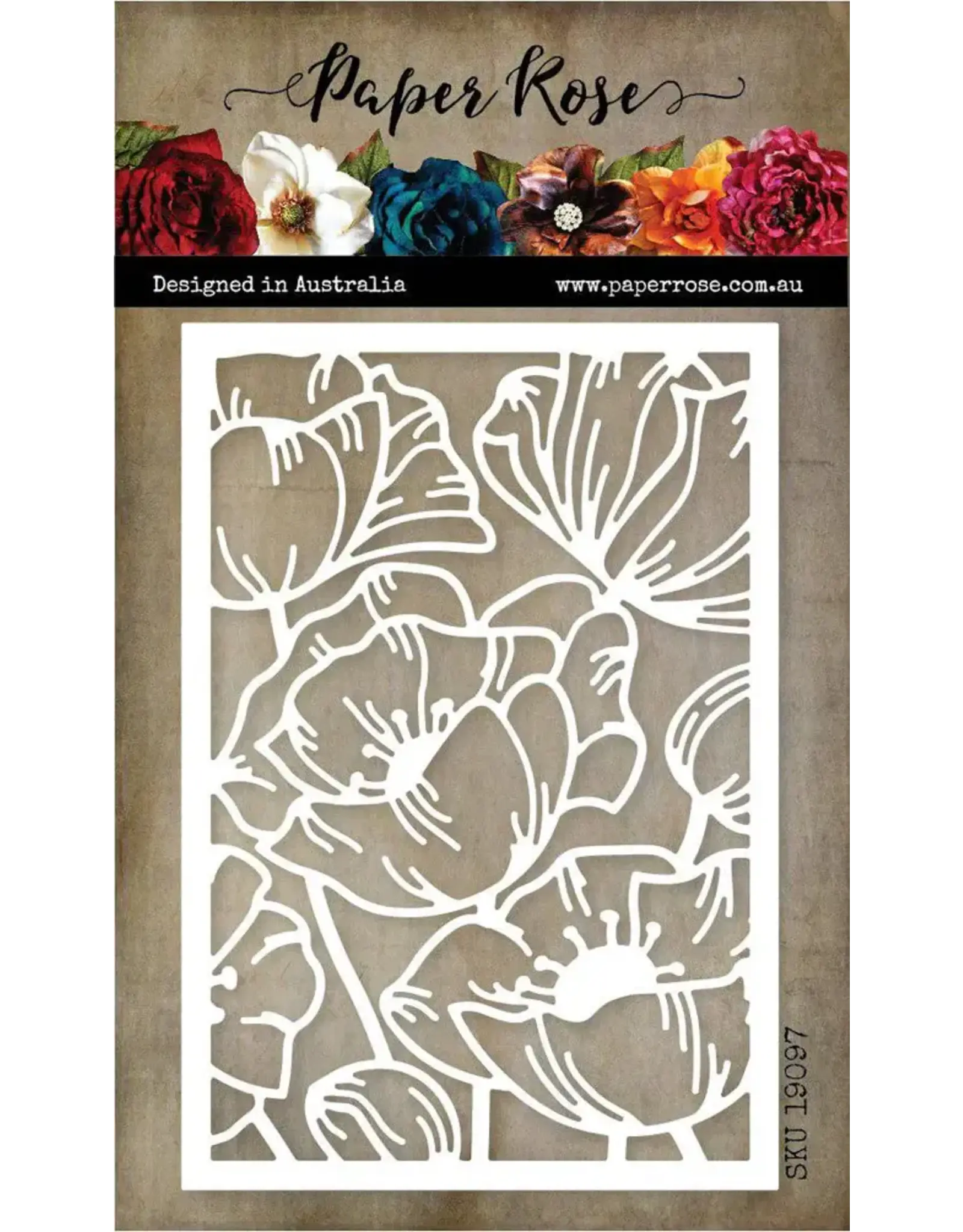 PAPER ROSE PAPER ROSE POPPY DECORATIVE BACKGROUND DIE