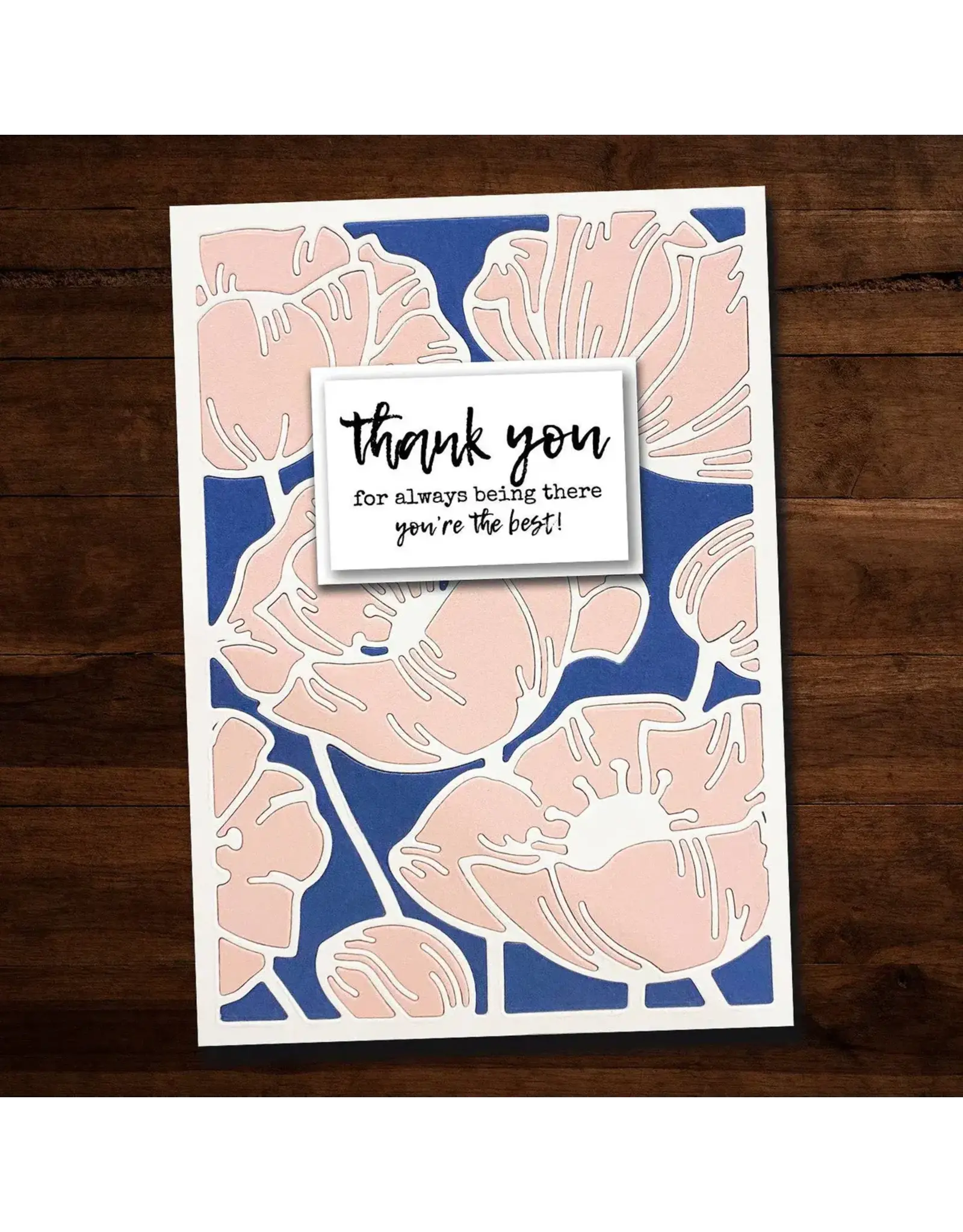 PAPER ROSE PAPER ROSE POPPY DECORATIVE BACKGROUND DIE