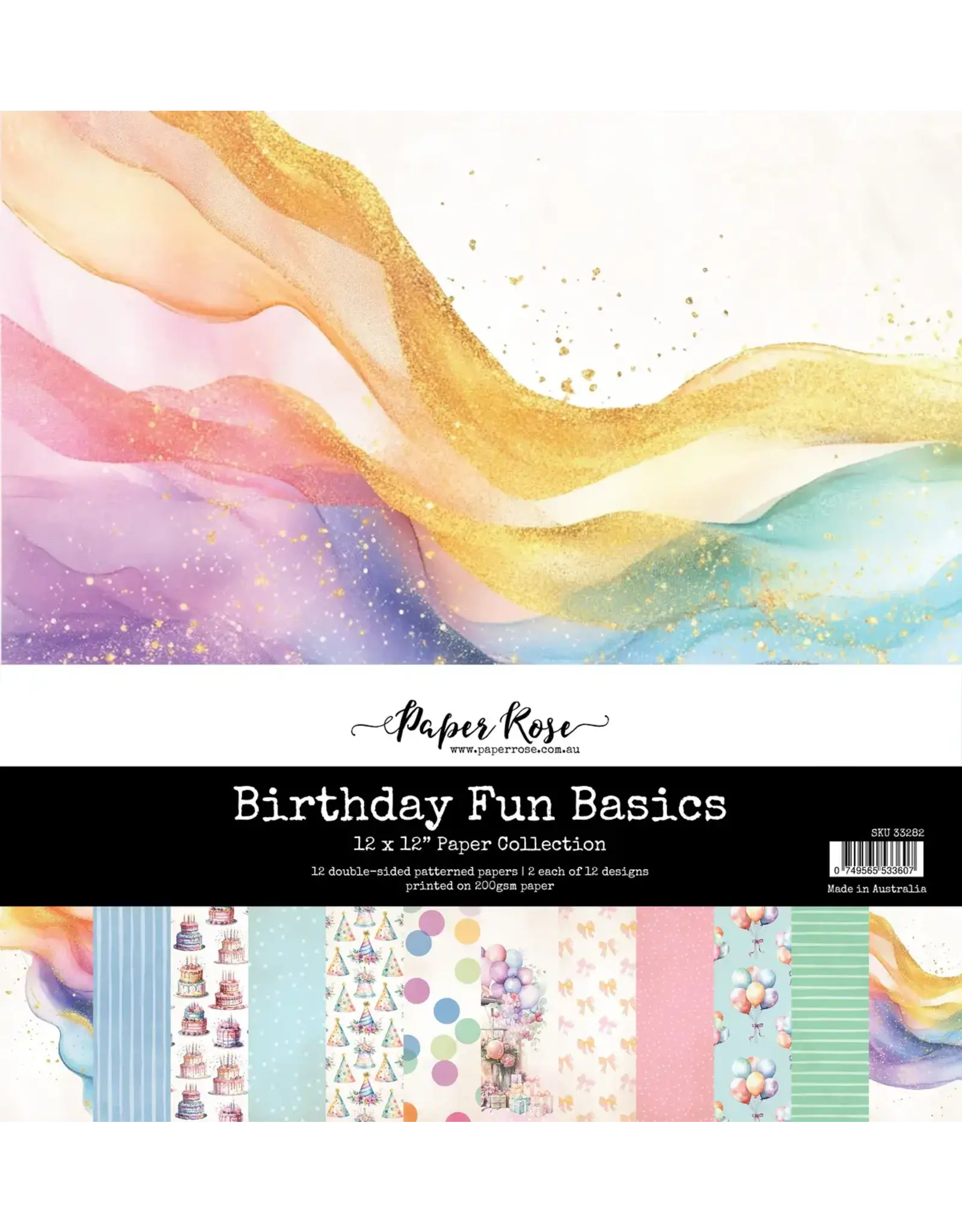 PAPER ROSE PAPER ROSE BIRTHDAY FUN 12x12 BASICS PAPER COLLECTION