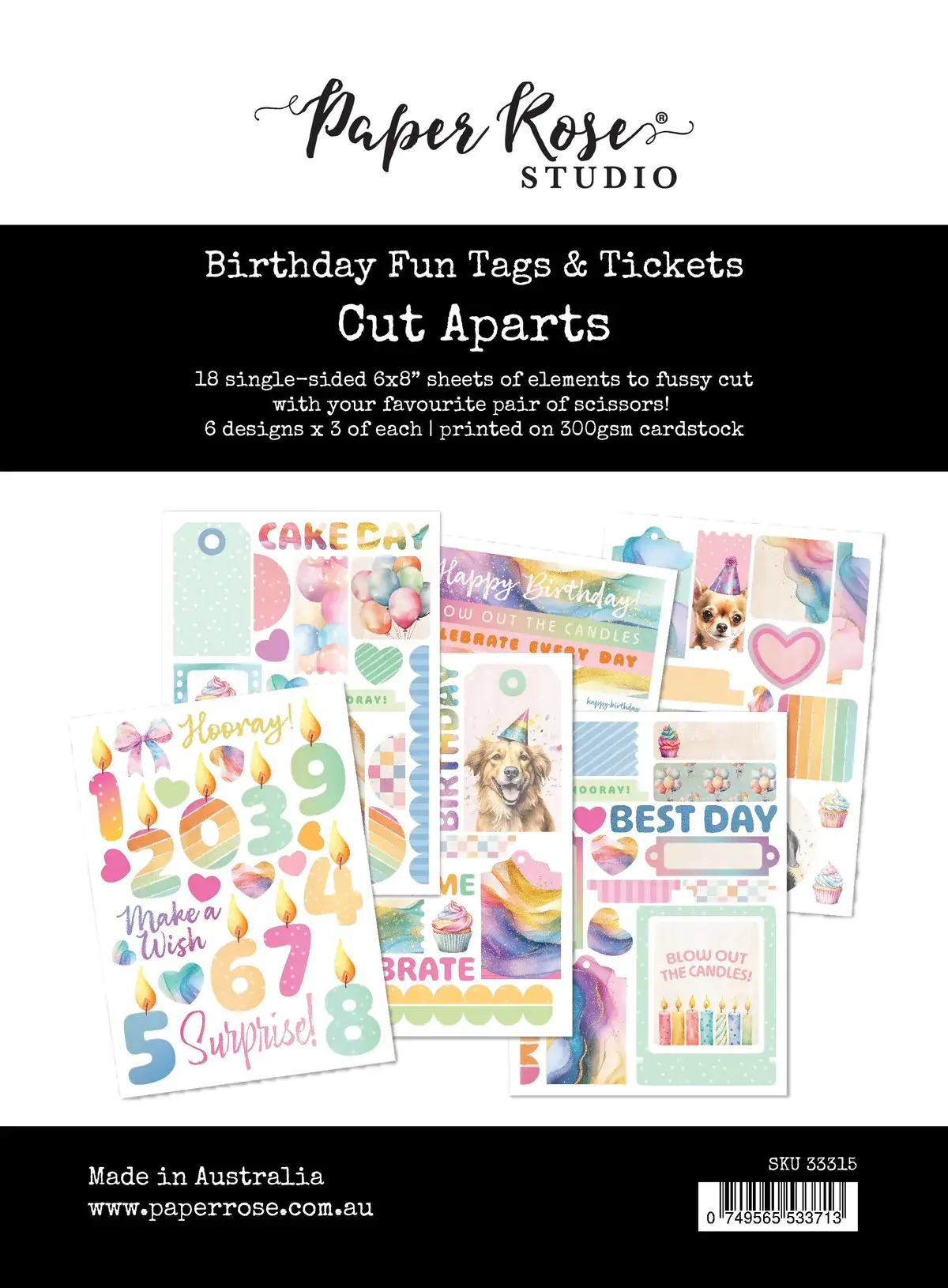 PAPER ROSE PAPER ROSE BIRTHDAY FUN TAGS & TICKETS CUT APARTS