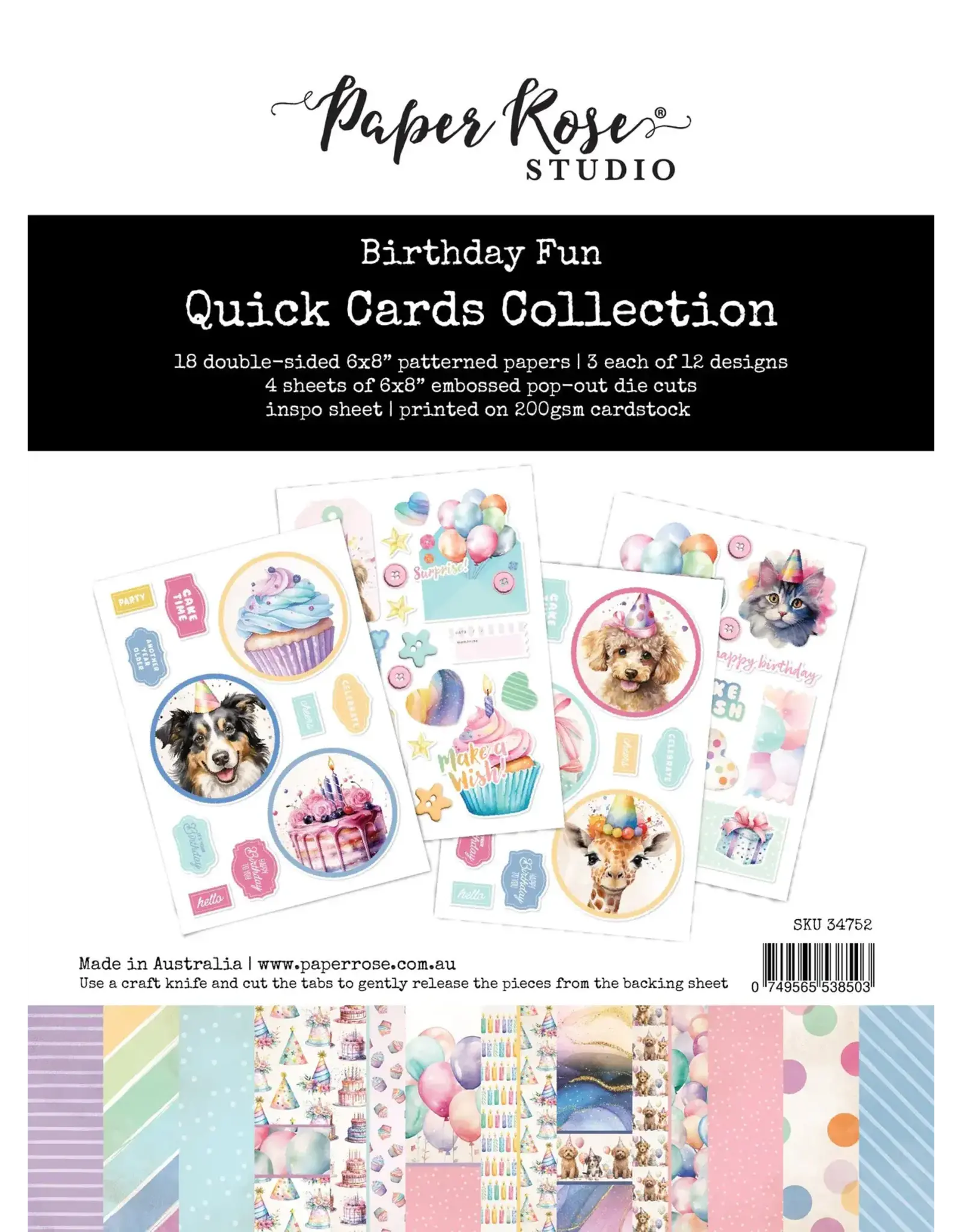 PAPER ROSE PAPER ROSE BIRTHDAY FUN QUICK CARDS KIT