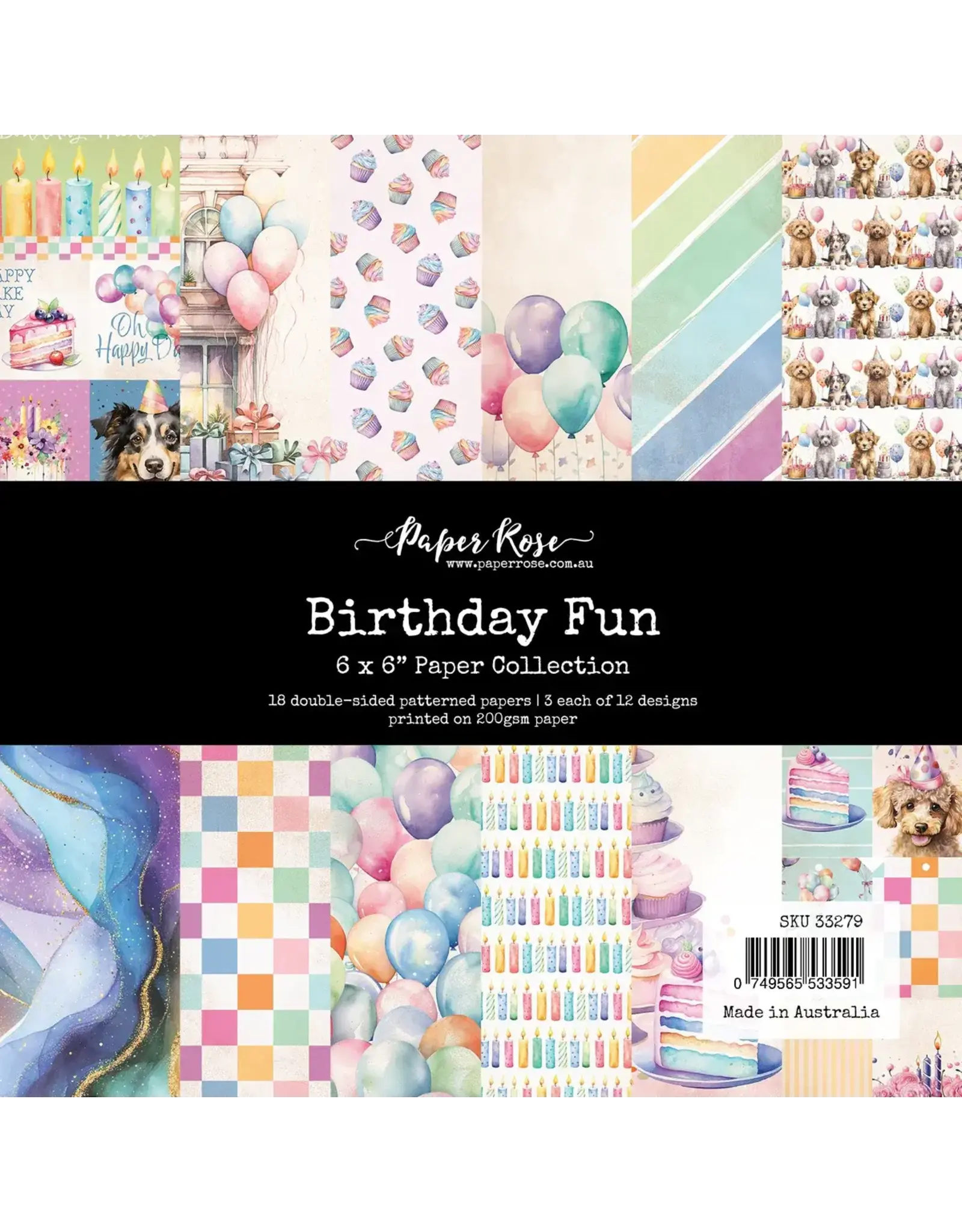 PAPER ROSE PAPER ROSE BIRTHDAY FUN 6x6 PAPER COLLECTION