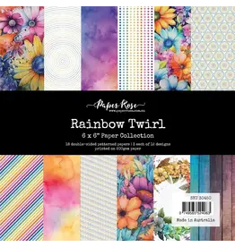 PAPER ROSE PAPER ROSE RAINBOW TWIRL 6x6 PAPER COLLECTION