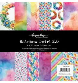 PAPER ROSE PAPER ROSE RAINBOW TWIRL 2.0 6x6 PAPER COLLECTION