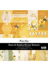 PAPER ROSE PAPER ROSE BEES & BUTTERFLIES BASICS 12x12 PAPER COLLECTION