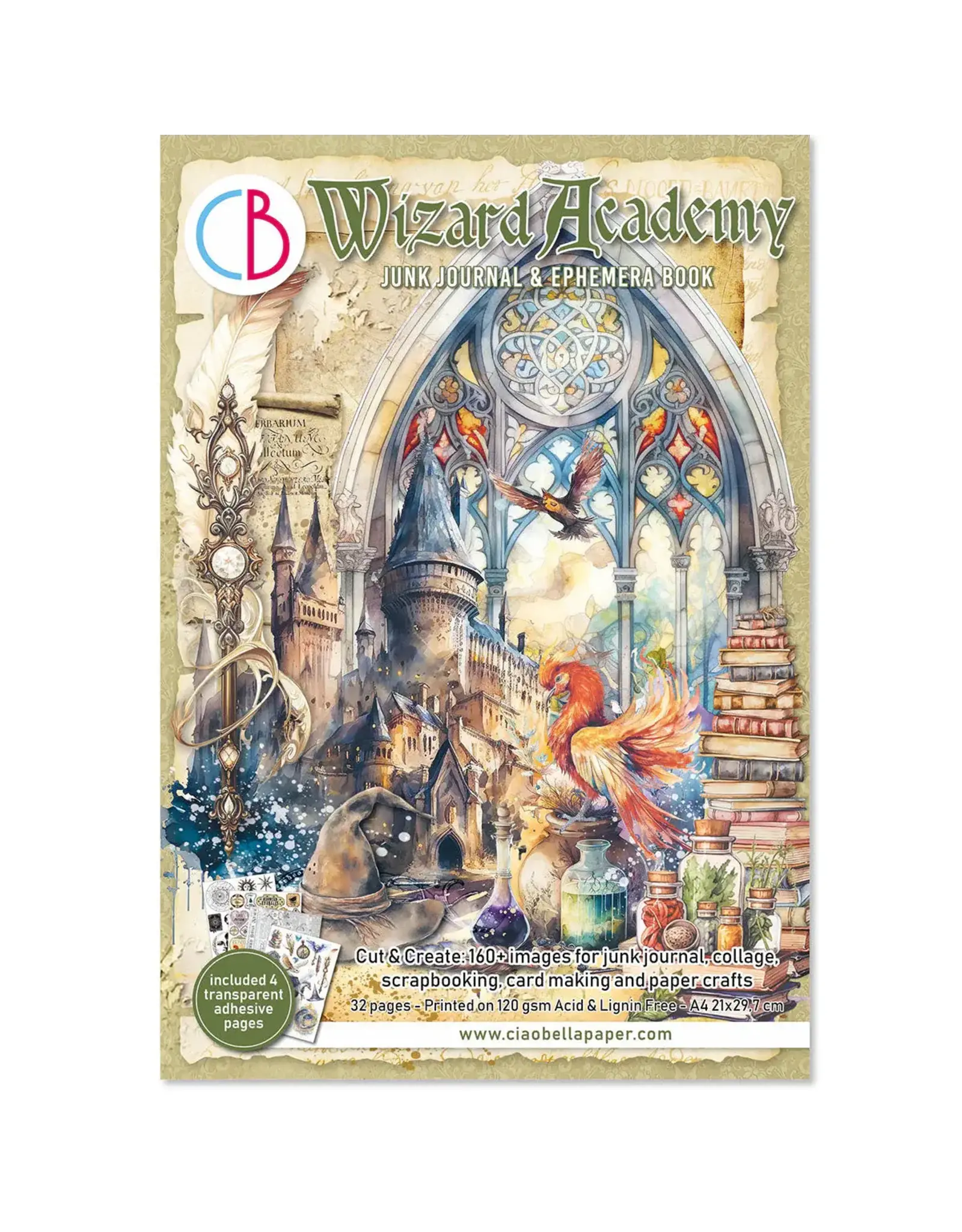 CIAO BELLA CIAO BELLA WIZARD ACADEMY JUNK JOURNAL & EPHEMERA 32/PK