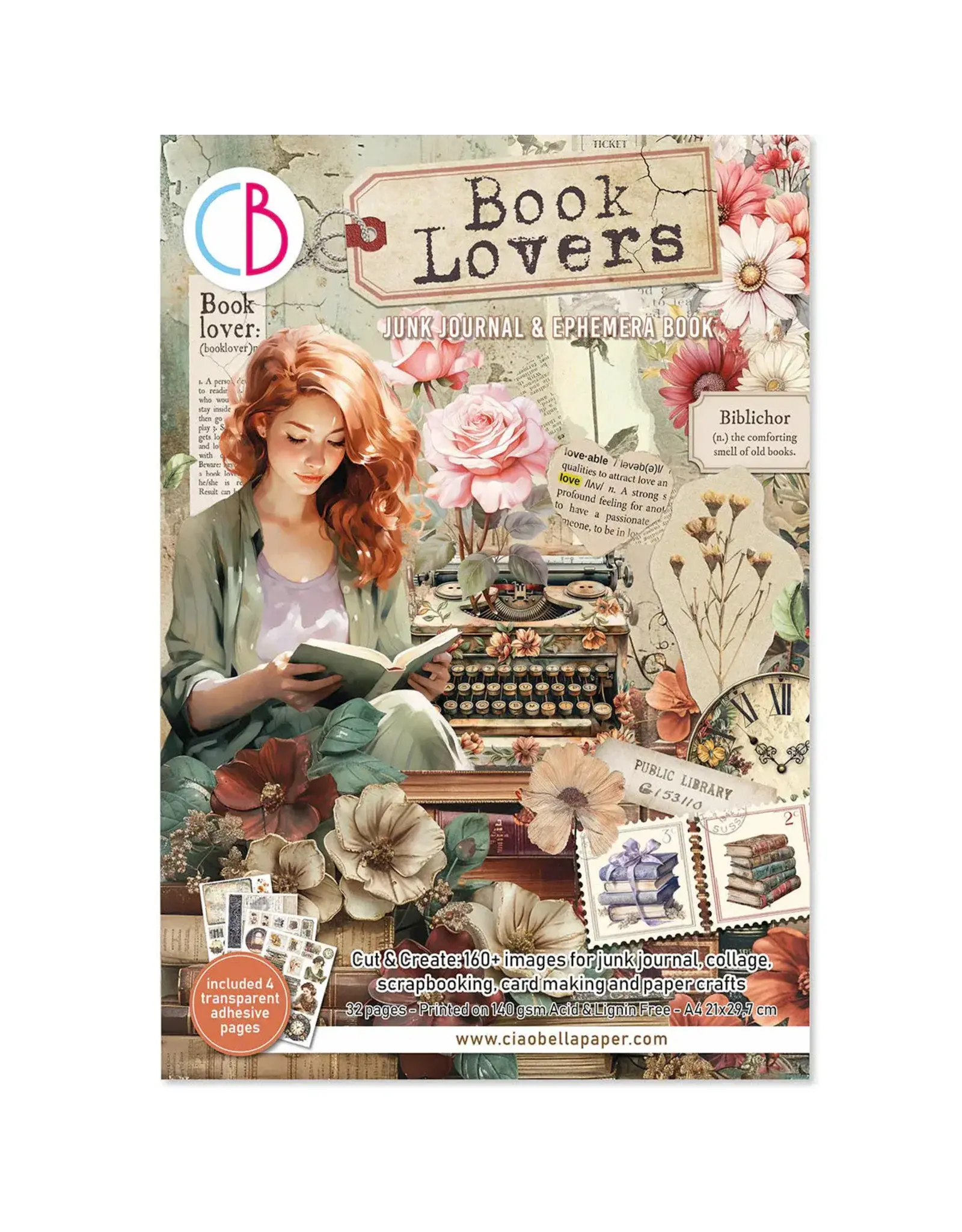 CIAO BELLA CIAO BELLA BOOK LOVERS JUNK JOURNAL & EPHEMERA 32/PK