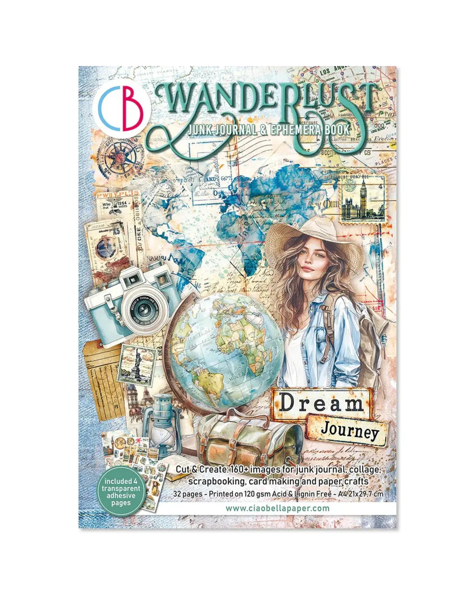 CIAO BELLA CIAO BELLA WANDERLUST JUNK JOURNAL & EPHEMERA 32/PK