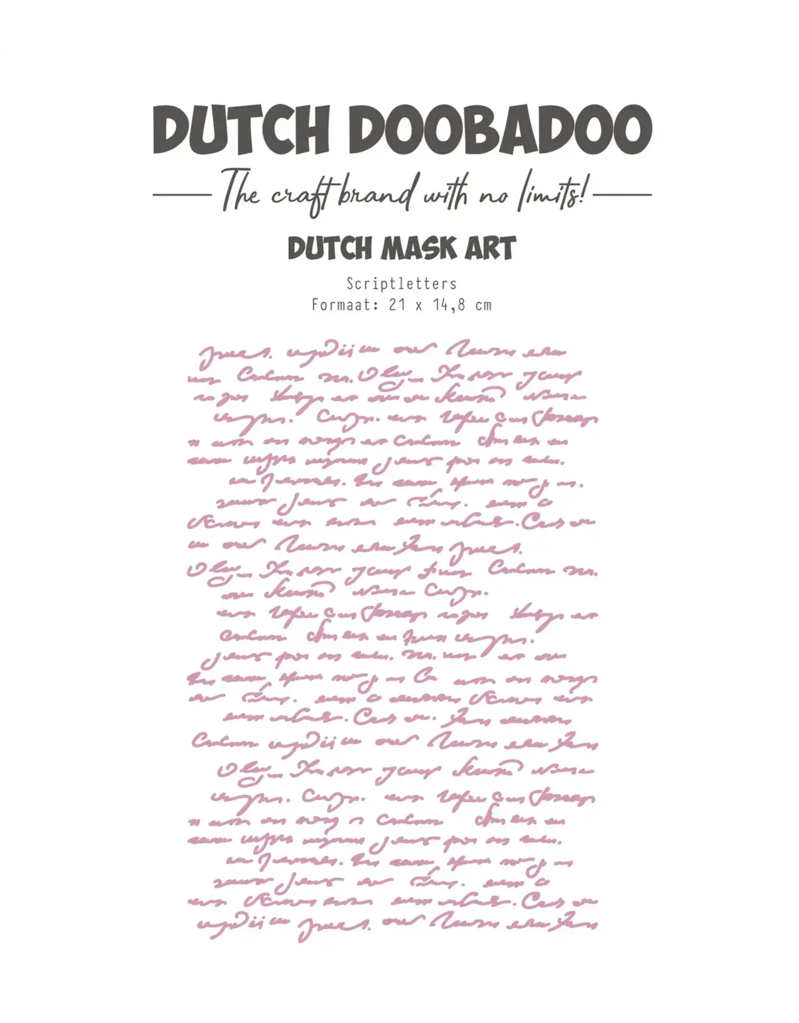 DUTCH DOOBADOO DUTCH DOOBADOO SCRIPT LETTERS MASK ART A5