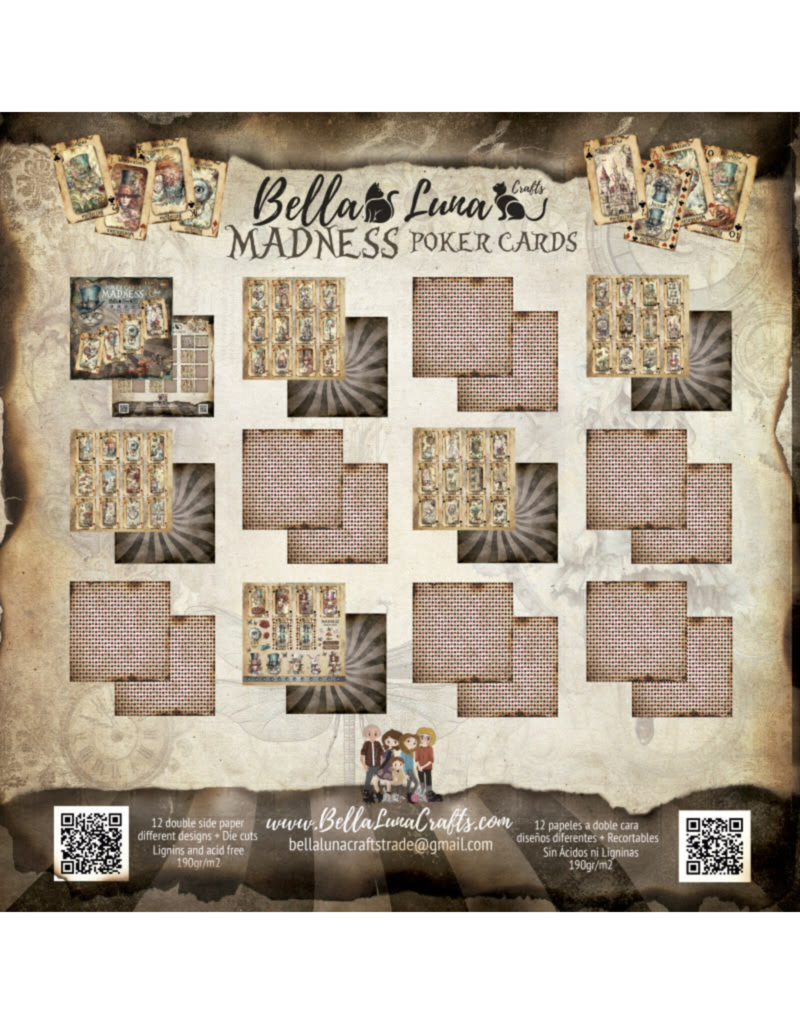 BELLA LUNA BELLA LUNA MADNESS POKER CARDS 12x12 COLLECTION PACK