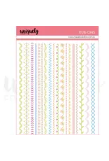 UNIQUELY CREATIVE UNIQUELY CREATIVE PATCHWORK ROSES RUB-ONS