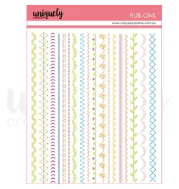UNIQUELY CREATIVE UNIQUELY CREATIVE PATCHWORK ROSES RUB-ONS