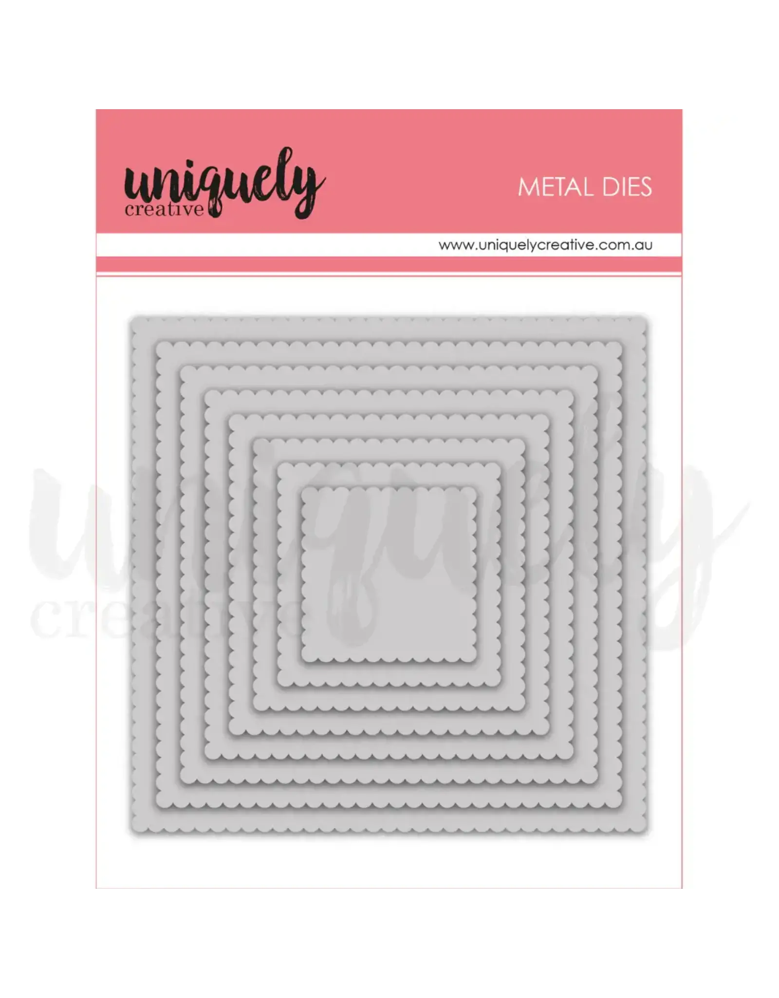 UNIQUELY CREATIVE UNIQUELY CREATIVE SCALLOPED NESTING SQUARE DIE SET