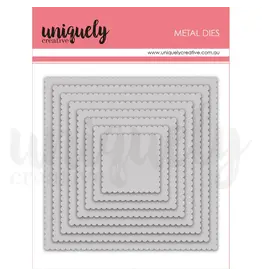 UNIQUELY CREATIVE UNIQUELY CREATIVE SCALLOPED NESTING SQUARE DIE SET