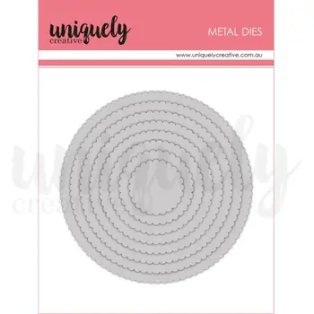 UNIQUELY CREATIVE UNIQUELY CREATIVE SCALLOPED NESTING CIRCLE DIE SET