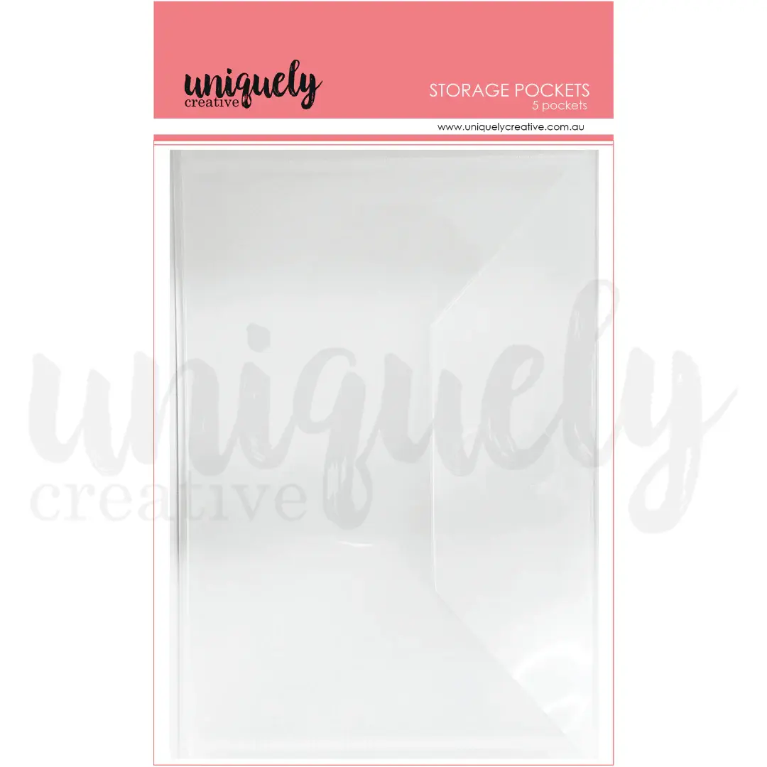 UNIQUELY CREATIVE UNIQUELY CREATIVE STORAGE POCKET 5.5x8.5 5/PK