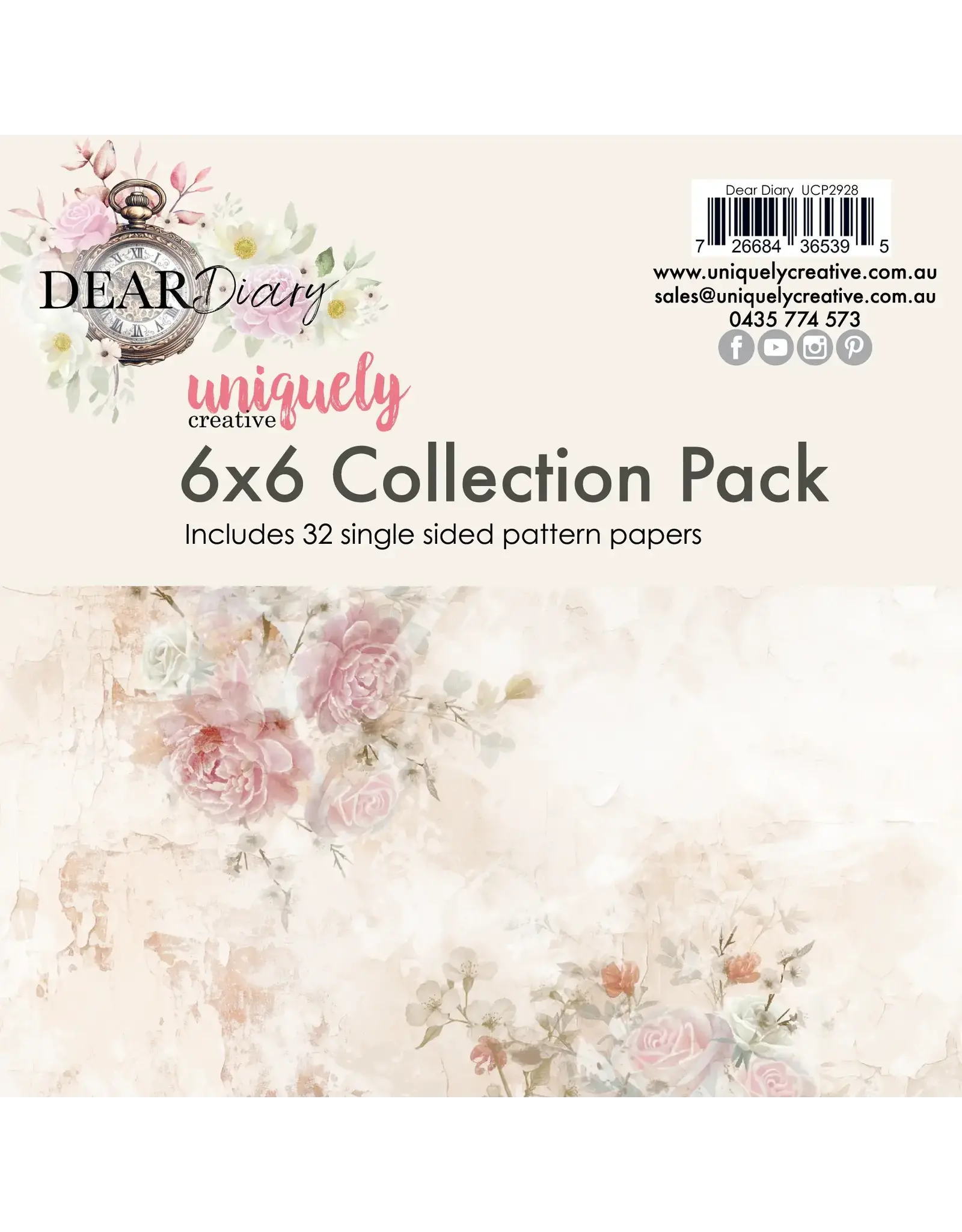 UNIQUELY CREATIVE UNIQUELY CREATIVE DEAR DIARY 6x6 COLLECTION PACK