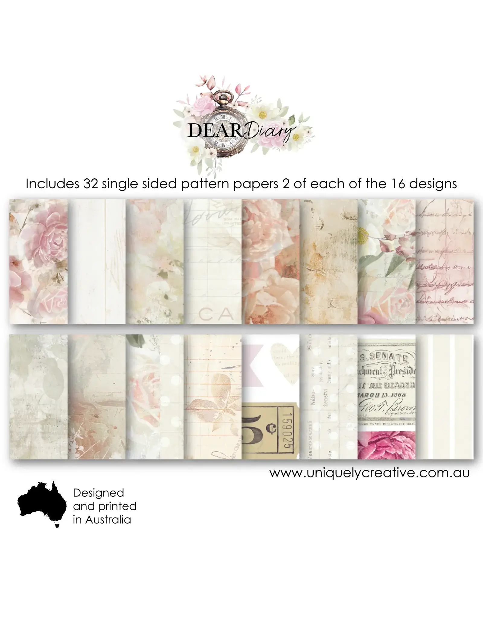 UNIQUELY CREATIVE UNIQUELY CREATIVE DEAR DIARY 6x6 COLLECTION PACK