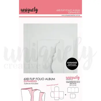 UNIQUELY CREATIVE UNIQUELY CREATIVE WHITE EXPANDED 6X8 FLIP FOLIO ALBUM