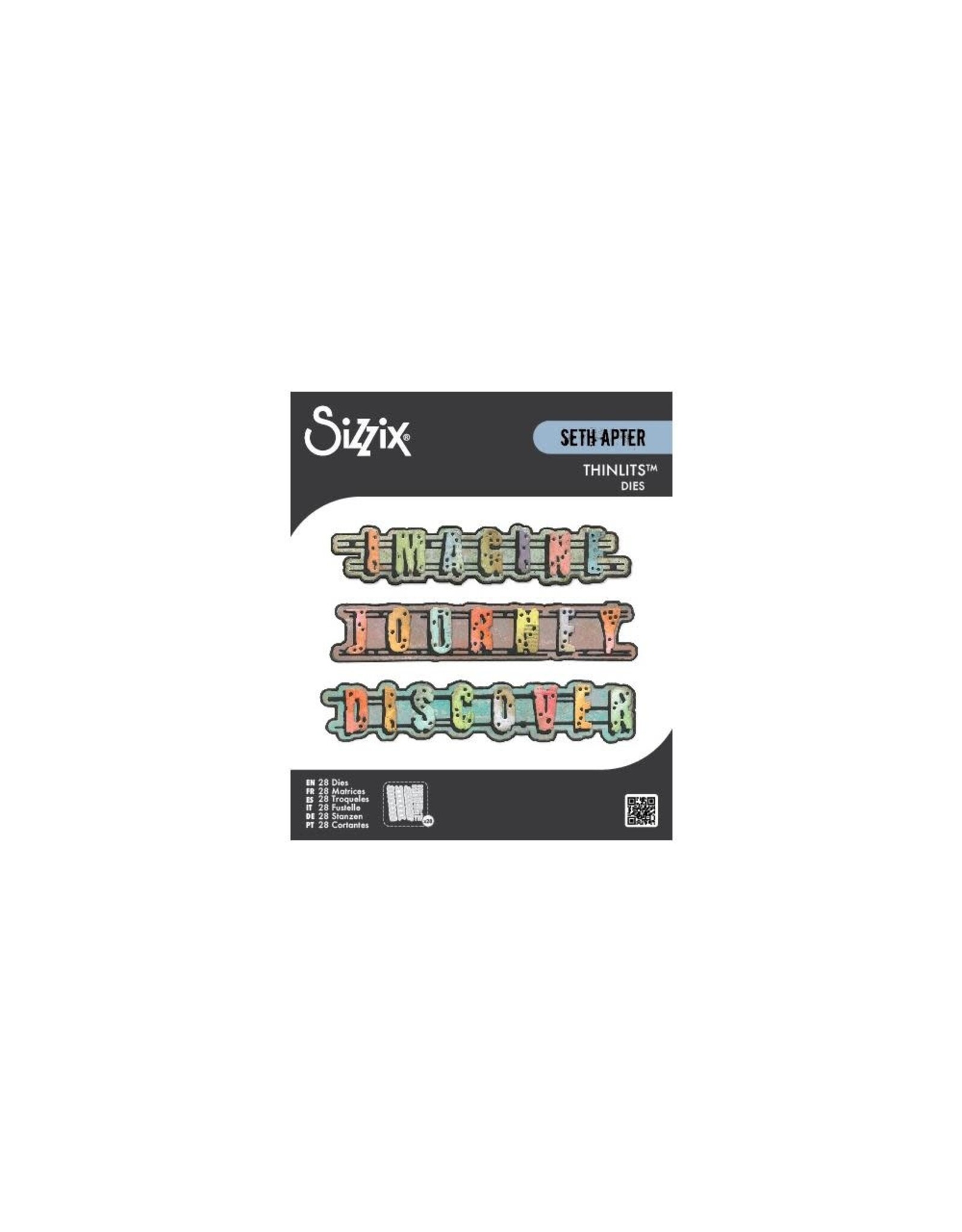 SIZZIX SIZZIX SETH APTER THINLITS WORD WAFERS #1 DIE SET