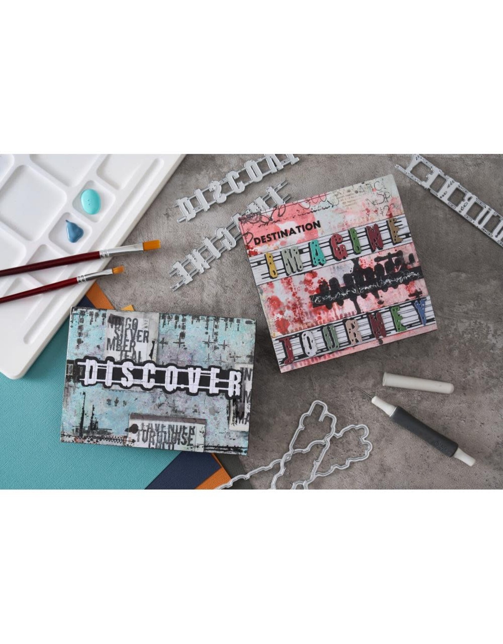 SIZZIX SIZZIX SETH APTER THINLITS WORD WAFERS #1 DIE SET