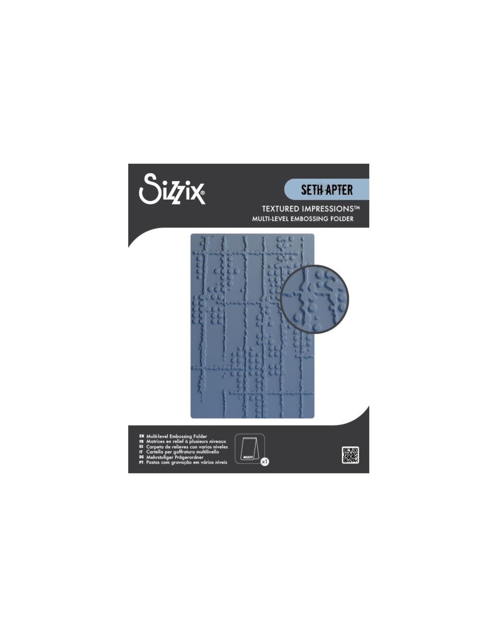 SIZZIX SIZZIX SETH APTER DOT MATRIX MULTI LEVEL EMBOSSING FOLDER