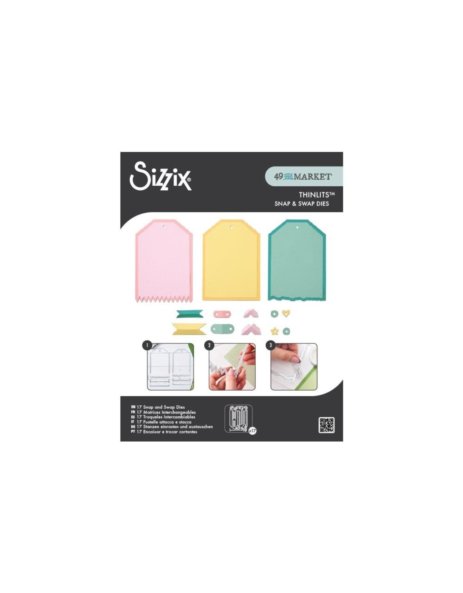 SIZZIX SIZZIX 49 AND MARKET THINLITS LARGE TAGS DIE SET