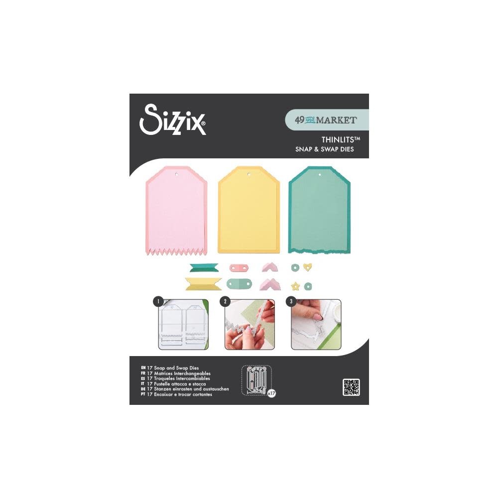 SIZZIX SIZZIX 49 AND MARKET THINLITS LARGE TAGS DIE SET
