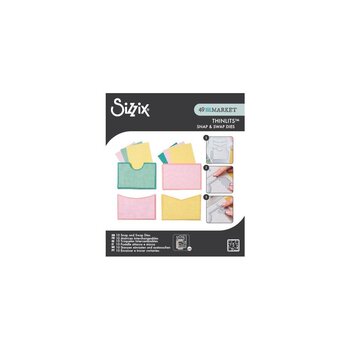 SIZZIX SIZZIX 49 AND MARKET THINLITS POCKETS DIE SET