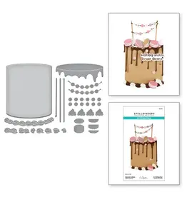 SPELLBINDERS SPELLBINDERS NINA BOETTCHER BOUGIE BIRTHDAY COLLECTION GANACHE GATEAU ETCHED DIE SET