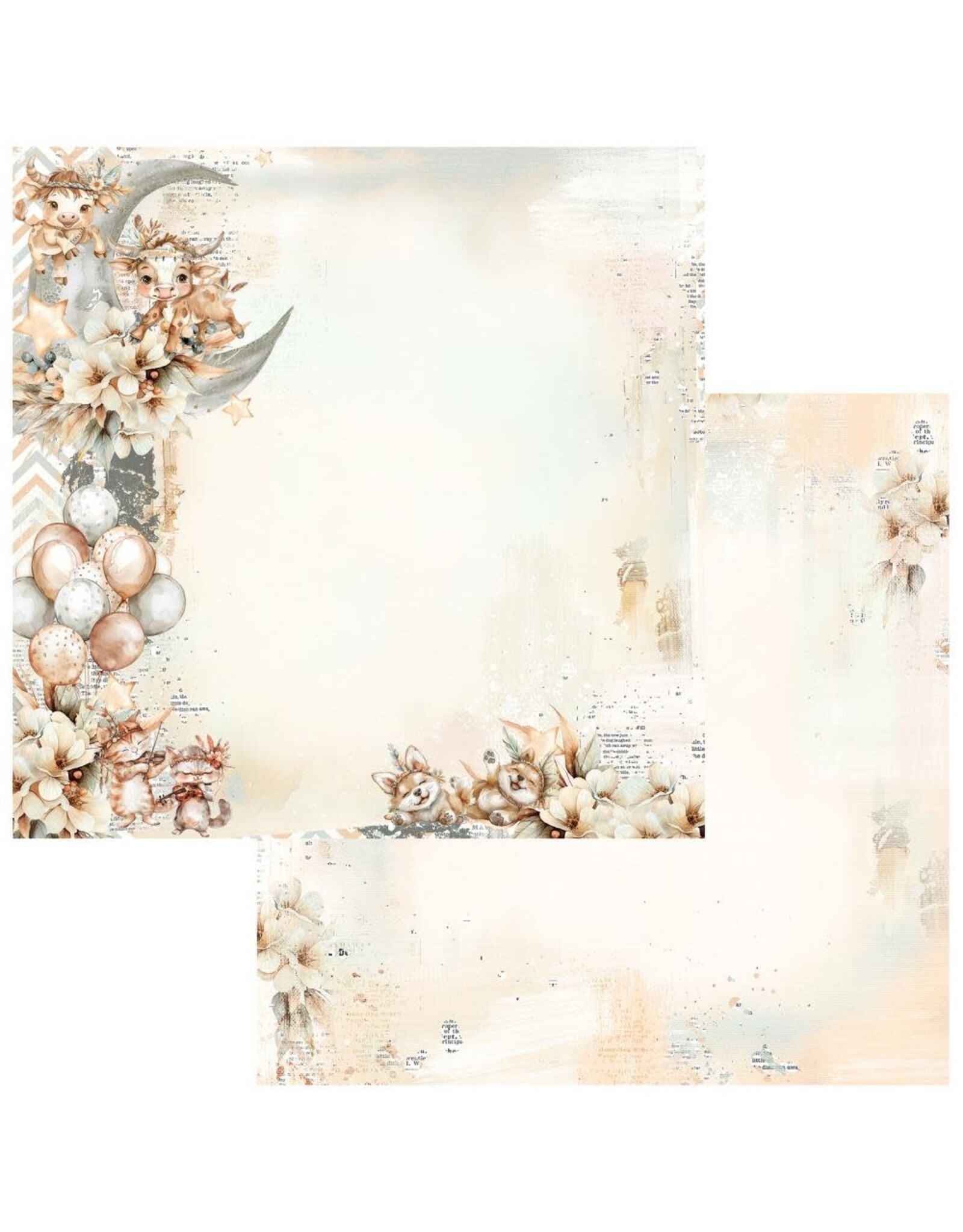 49 AND MARKET 49 AND MARKET LITTLE DREAMERS OVER THE MOON 12x12 CARDSTOCK