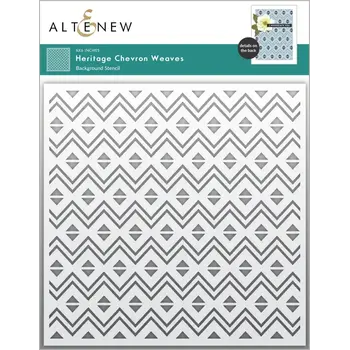 ALTENEW ALTENEW HERITAGE CHEVRON WEAVES 6x6 BACKGROUND STENCIL