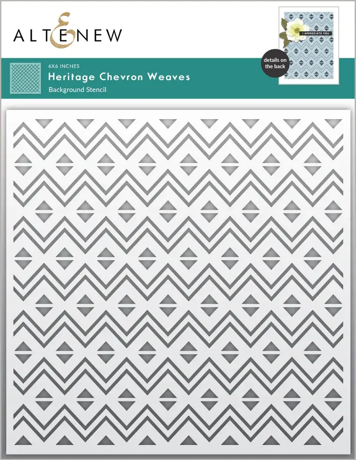 ALTENEW ALTENEW HERITAGE CHEVRON WEAVES 6x6 BACKGROUND STENCIL
